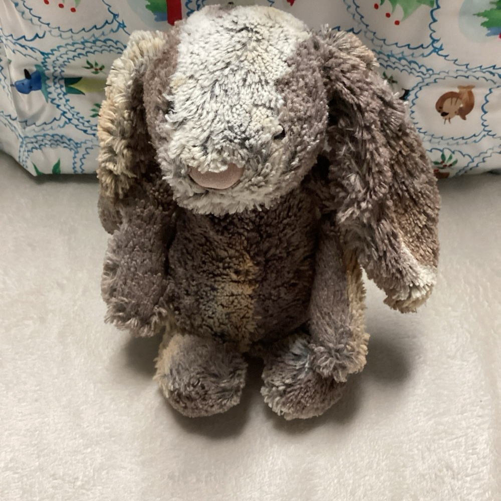 Jellycat Gray and Cream Plush Bunny